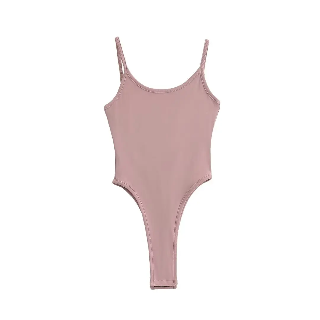 

Sexy Strapl Bal Bodysuit Women's Tight Slimming Waist Exposure Base Layer Top Street Sle High Waist orts