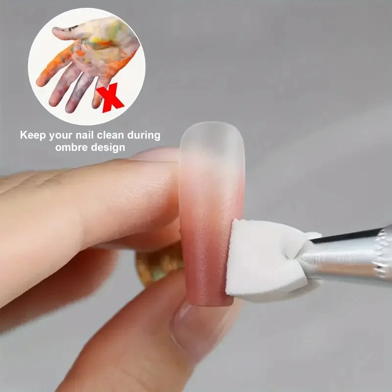 Mini-Nagelkunst-Schwamm-Set, 100 Stück/Set, Farbverlaufsschwamm-Blöcke mit 1 Schaberstift, professionelles Nagelkunst-Werkzeug für Frauen und Mädchen