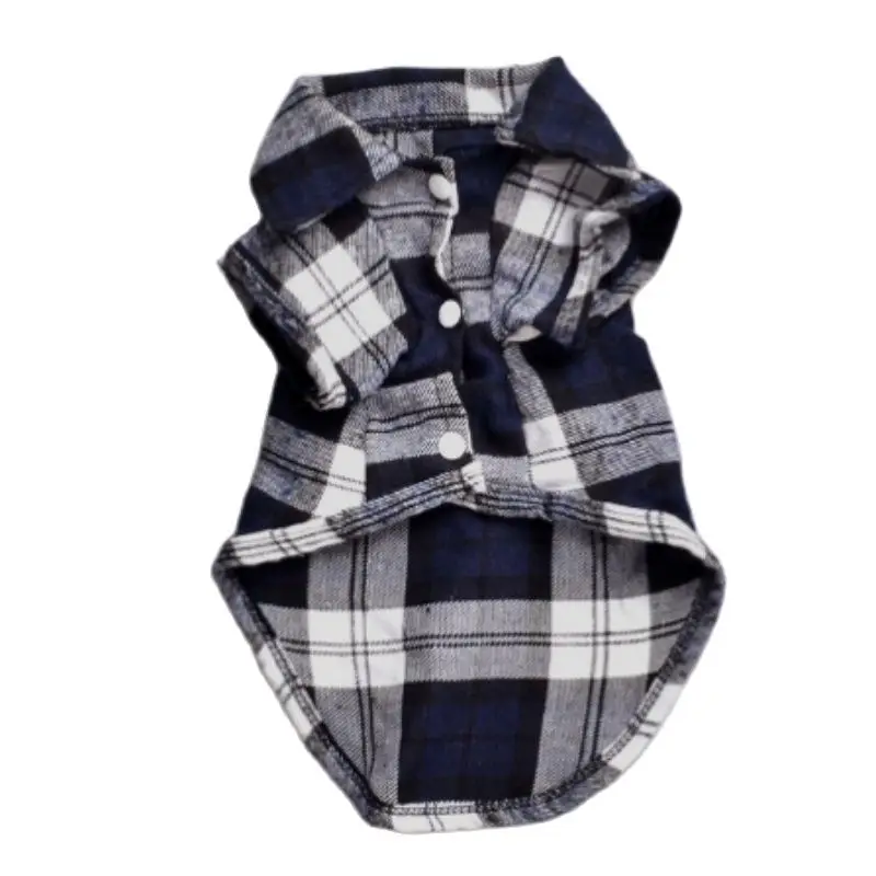 Small Dog/Cat Clothes Plaid Shirt Lapel Coat Jacket Clothes Tops Dog Accessories Clothes for Small Dogs Dog Shirts British Style