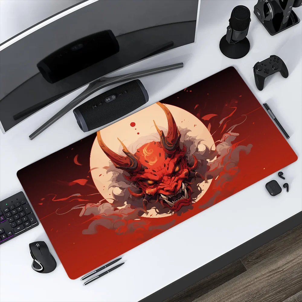 Anime Japan Oni Mask Mouse Pad Non-slip Thickened Large Writing Lockedge Office Student Gaming Cushion MousePad