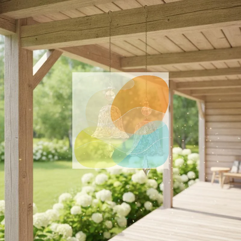 Crystal Glass Bell Wind Chime Prism Suncatcher Hanging Ornament Gift for Housewarming Christmas Wedding Decor