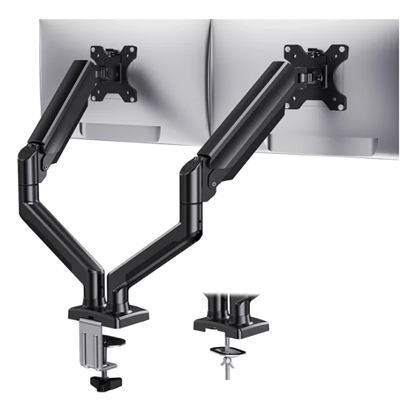 Articulating Screen Adjustable Double Dual Monitor Arm Stand Computer Desktop Skill Tech Vertical Dental Arm Profile