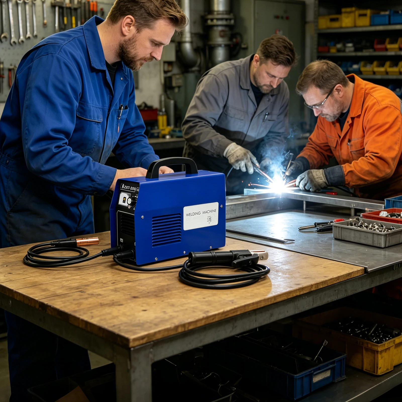 200 Ampere Heimschweißgerät MMA ARC Stick-Schweißgerät mit Maske Tragbares IGBT Intelligentes Antihaft-Schweißgerät zum Schweißen von Rohrstahl – Detail 3