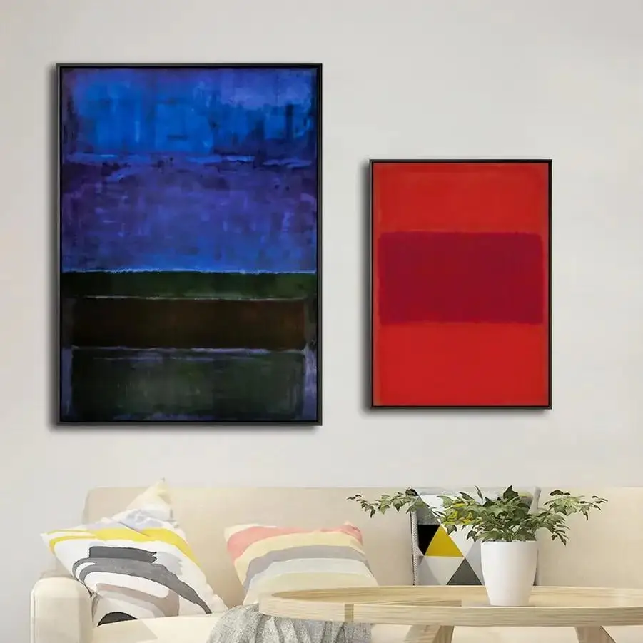 Vibrant Multicolor Gradient Oil Painting on HD Canvas  Classic Wall Art for Living Room  Bedroom Decor