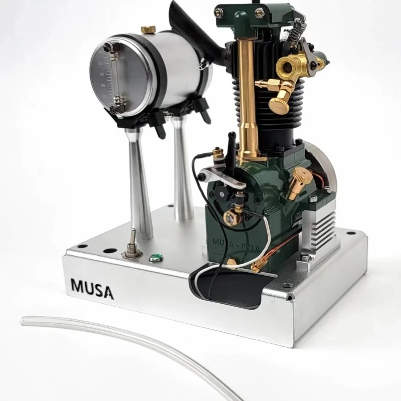 FV1 AREDDOG 7CC 1/4-32 Thread ME8 Pompa Oli Bawaan Model Mesin Miniatur Empat Tak Silinder Tunggal