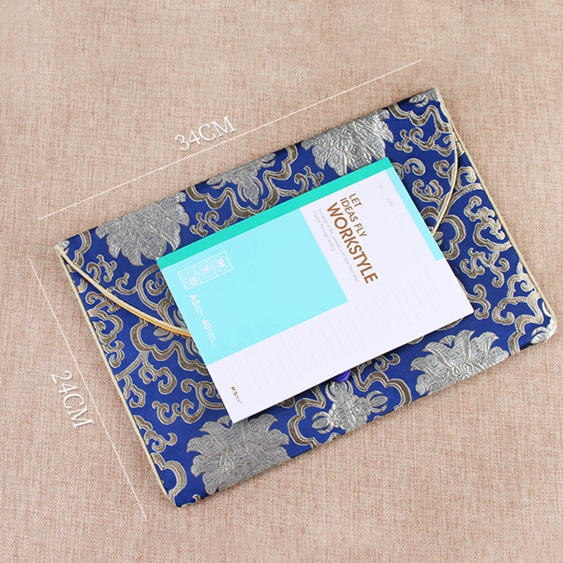 Retro Scripture Bag Book Buddhist Scripture Large-capacity High-end Chinese Style Rich Flower Dragon Pattern Jewelry Storage Bag