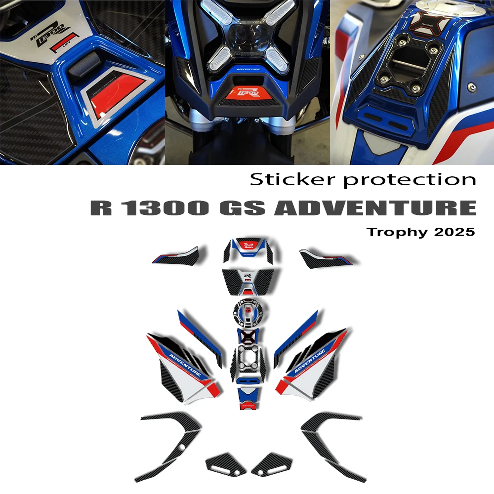 2025 Motorcycle Accessories 3D Epoxy Resin Tank Pad Protection Sticker for R 1300 GS Adventure R1300GS ADV TROPHY 2024