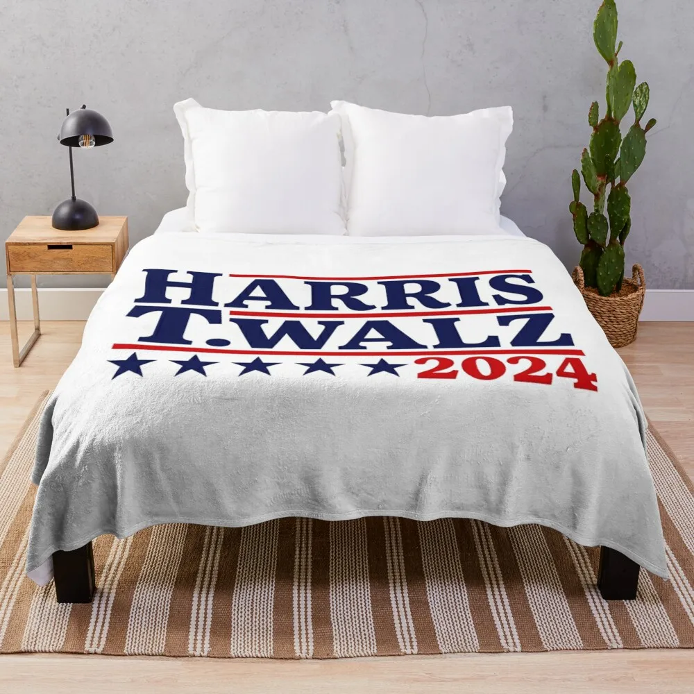 

Harris Waltz 2024 Election Kamala Harris Tim Waltz 2024 Throw Blanket Sleeping Bag Soft Beds Blankets