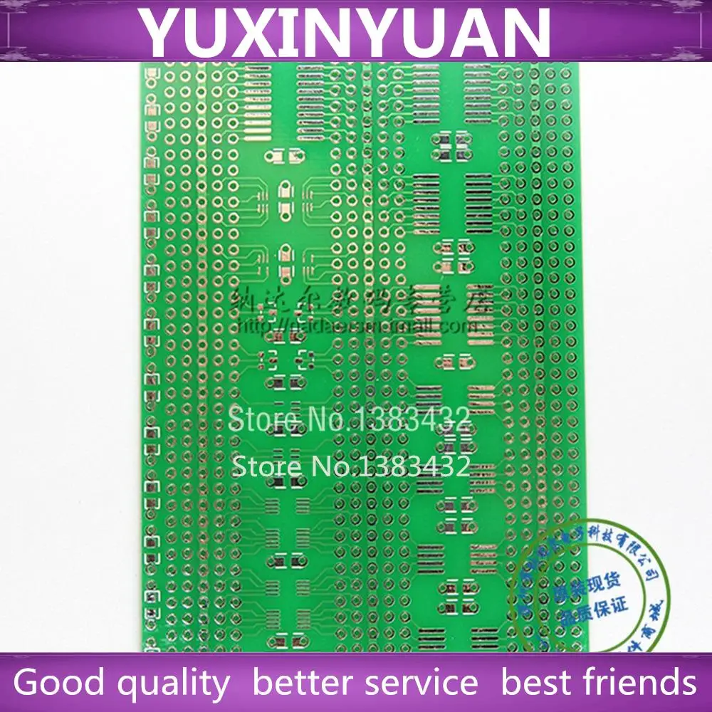 15pcs / lot SMD universal plate 7 * 11cm QSOP, QFP, DIP hybrid SCM adapter PCB board breadboard