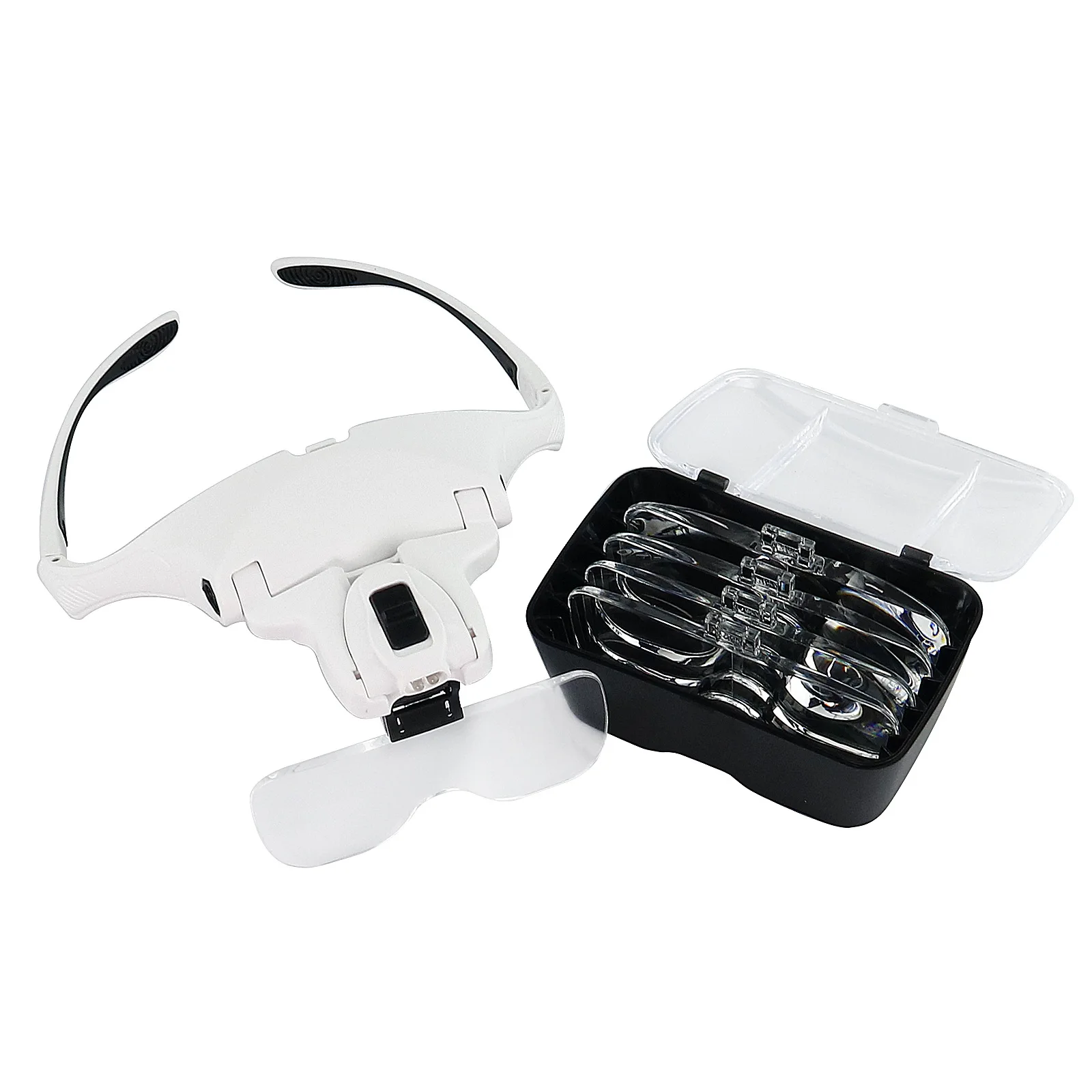 1.0X 1.5X 2.0X 2.5X 3.5X ajustable 5 lentes lupa luz LED diadema lupa LED lupas con lámpara