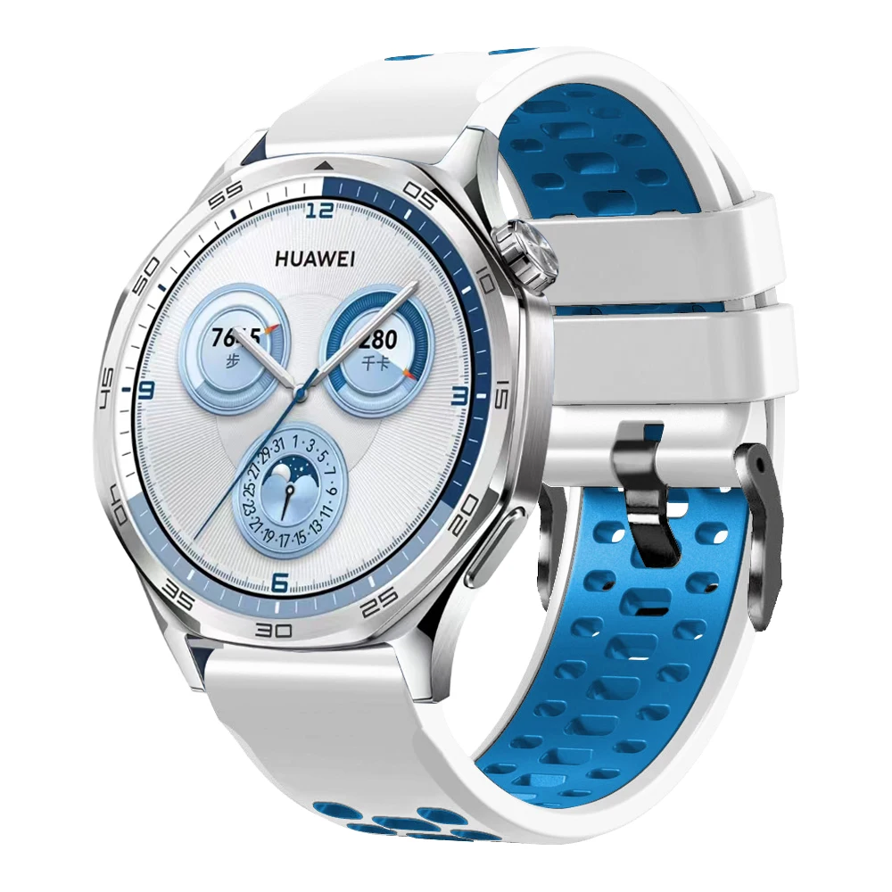 Cinturino per orologio con cinturino in silicone da 22 mm per Huawei Watch 5/ GT5 46mm/Buds/GT3 Pro 46mm/GT4 46mm GT2 Pro GT3 SE cinturino GT5 Pro 46mm