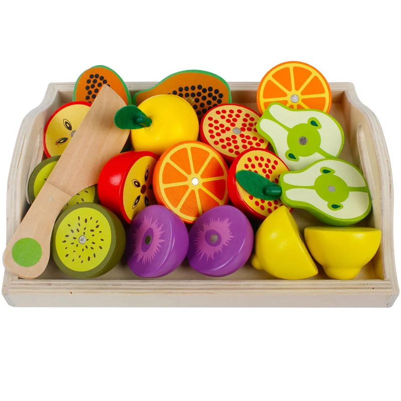 Hot Simulatie Keuken Serie Montessori Cut Groenten En Fruit Houten Speelgoed Classic Pretend Play Koken Interesse Teelt