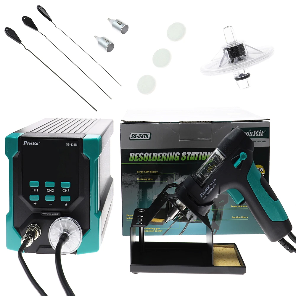 SS-331N Digital Electric Desoldering Station Tin Gun Electric Absorb Sucker Gun Vacuum Solde Station Suction Pump Welding