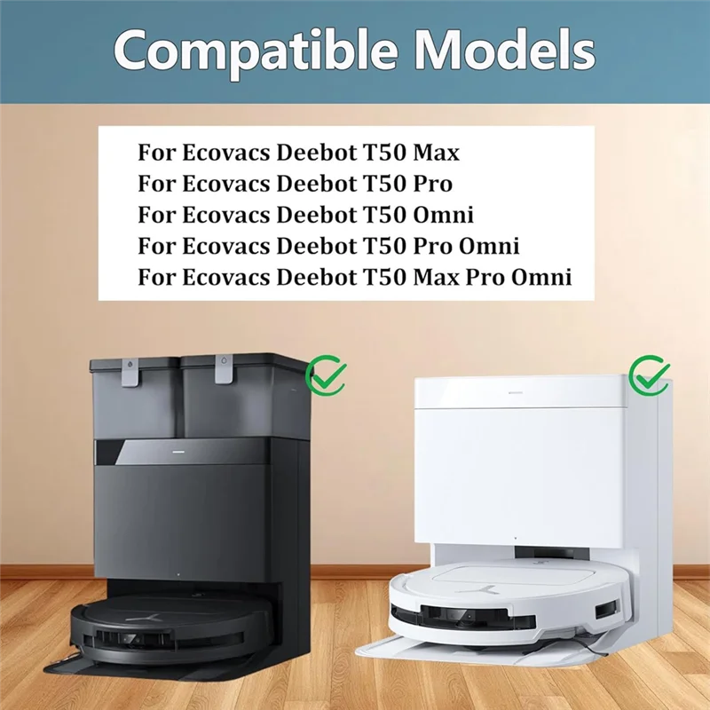 【Berserk】Комплект аксессуаров для Ecovacs Deebot T50 Max T50 Pro T50 Omni T50 Pro Omni T50 Max Pro Запчасти для пылесоса, подушечки для швабры, пыль B
