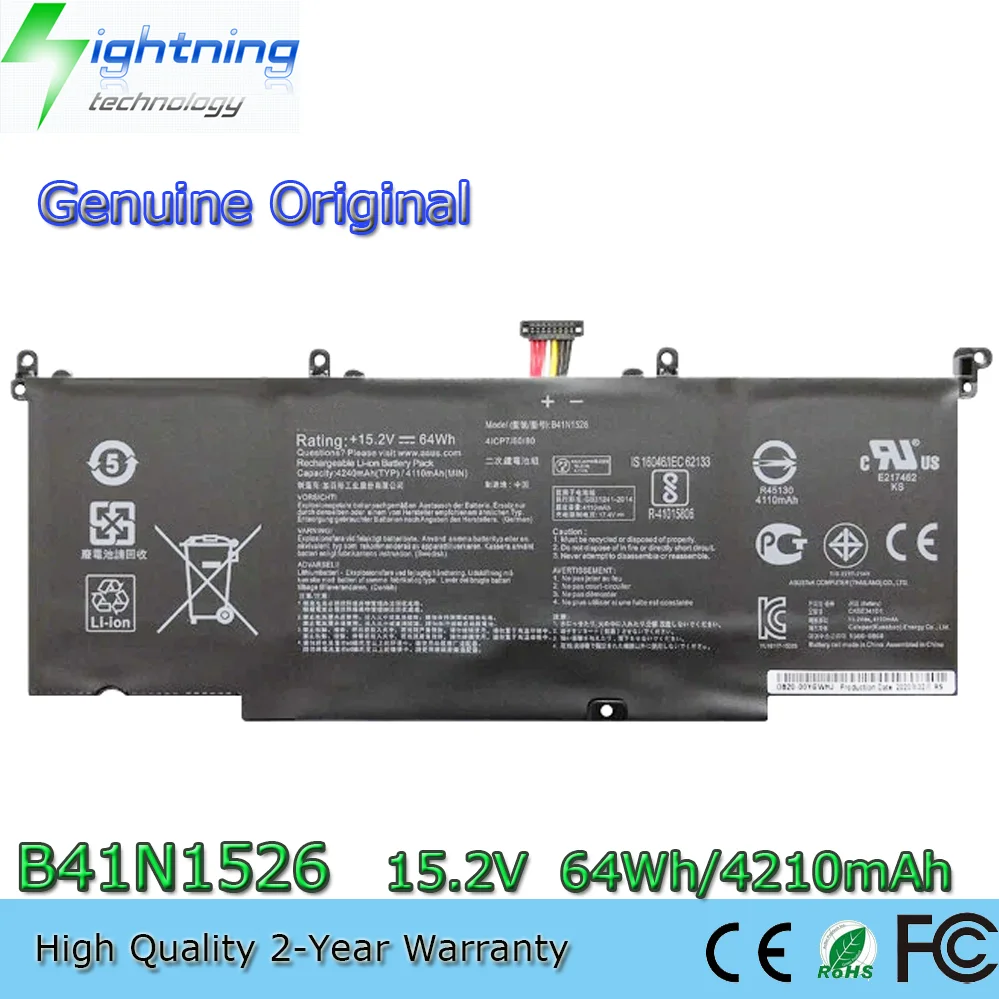 New Genuine B41N1526 Original Laptop Battery for ASUS ROG Strix GL502 GL502V GL502VM S5 S5VT6700 158AXDA6X30