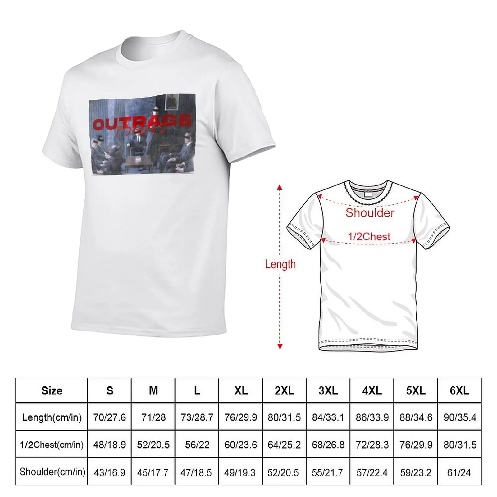 Outrage Japanese film Takeshi Kitano T-Shirt custom t-shirts anime stuff t shirts for men cotton