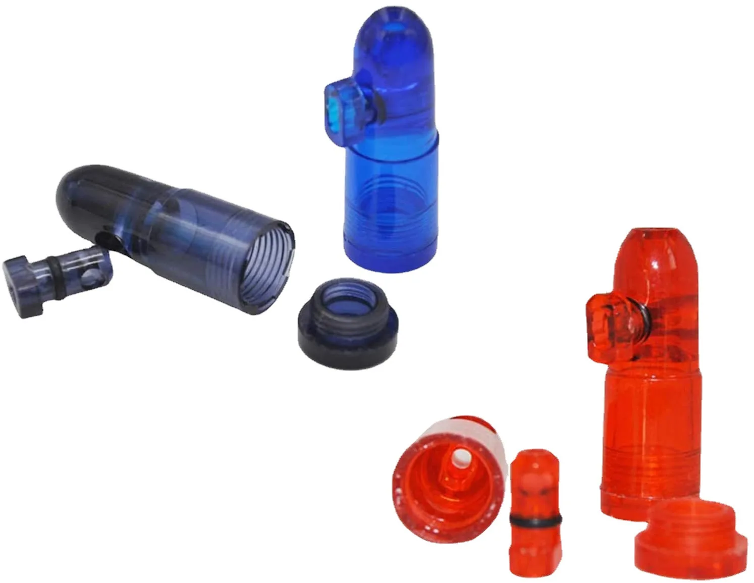 High Quality Acrylic Bullet Dispenser Plastic Storage Bottle Smoking Accessories