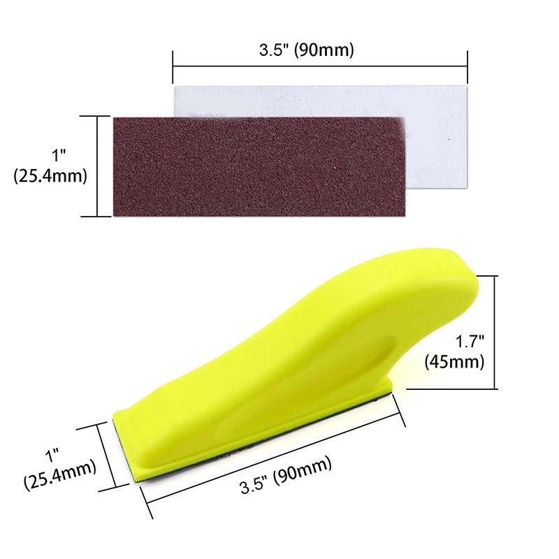 필수 3.5x1인치 미니 사포 세트 - 40/80/120/180/240/400/600 그릿 및 훅앤루프 블록 71개