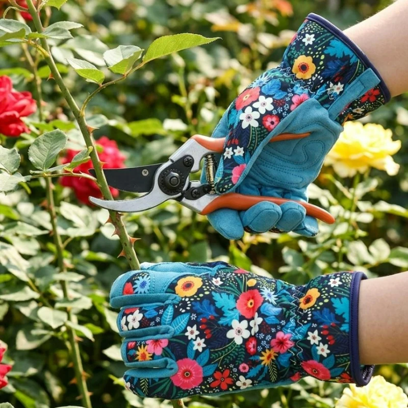 قفازات حدائق قطنية بوليستر قاب - مراجعة Garden Gloves Thorn Proof وسعره