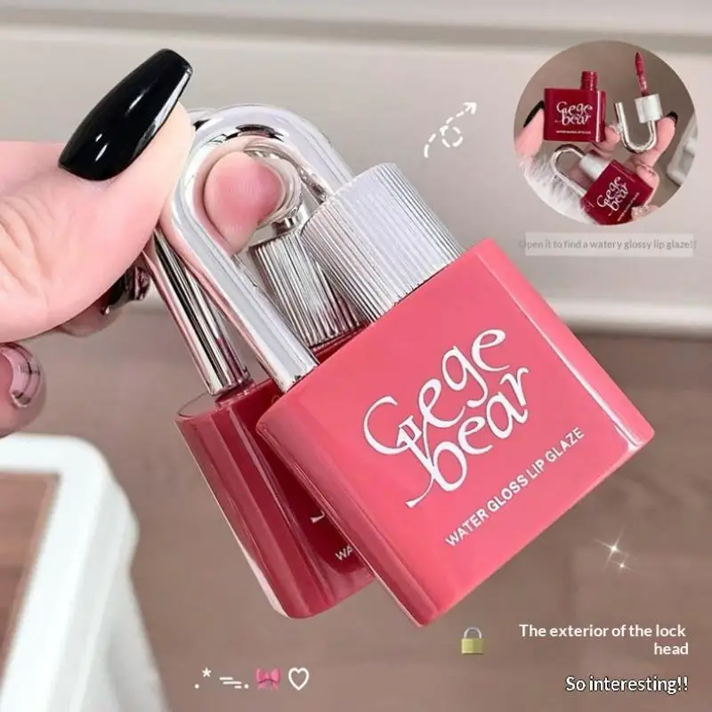 Lucidalabbra Gege bear 3g Bloccaggio Cuore Dolce Lucidalabbra Lucidalabbra-Colori vivaci, Facile da applicare Con idratazione non duratura