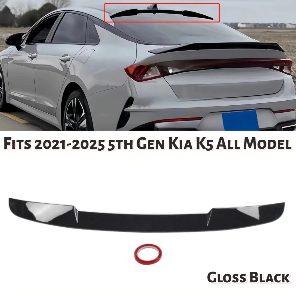 

Глянцевый черный спойлер на заднее стекло в стиле M из ABS-пластика для Kia K5 LX LXS EX GT 2021-2025 годов, аксессуар для внешнего тюнинга