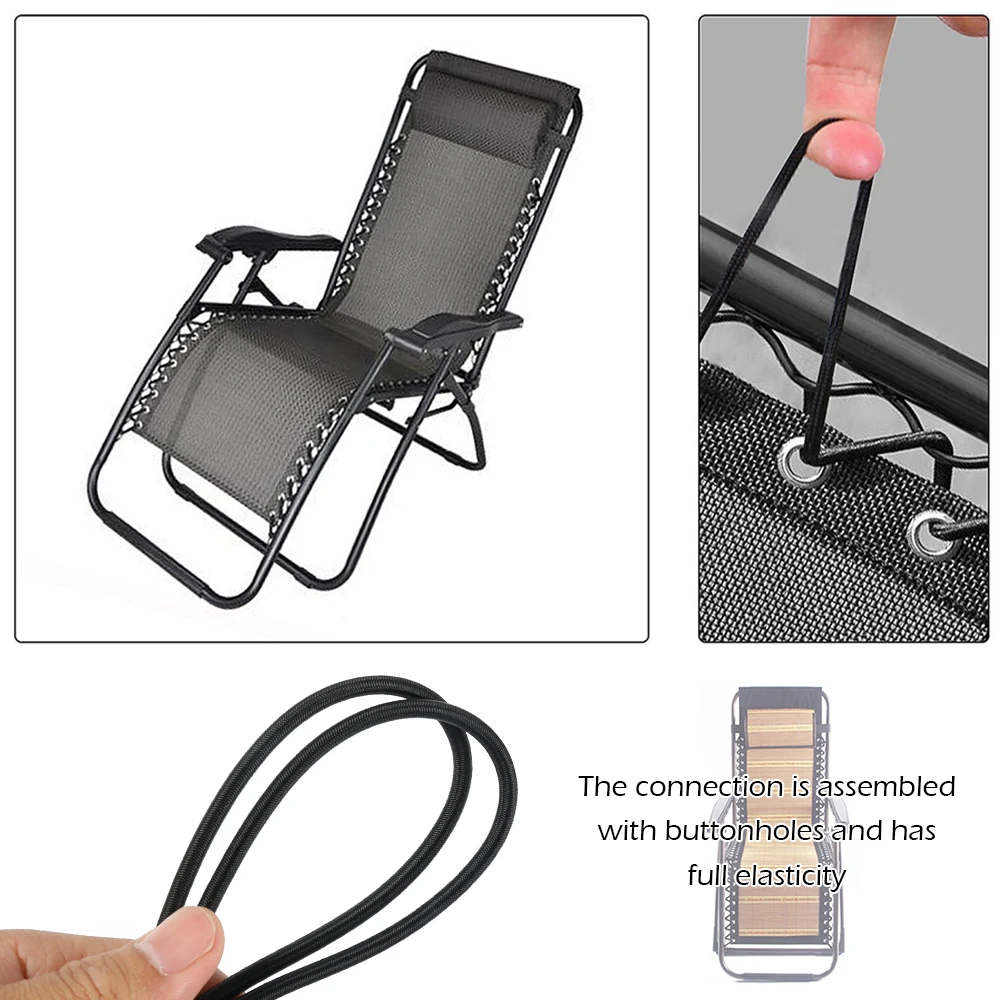 4pcs Long/Short Recliner Cords Replacement Chair Cords 4.6/7.2ft Deck Chair Tie Rope Elastic Stable Recliner Laces Cords