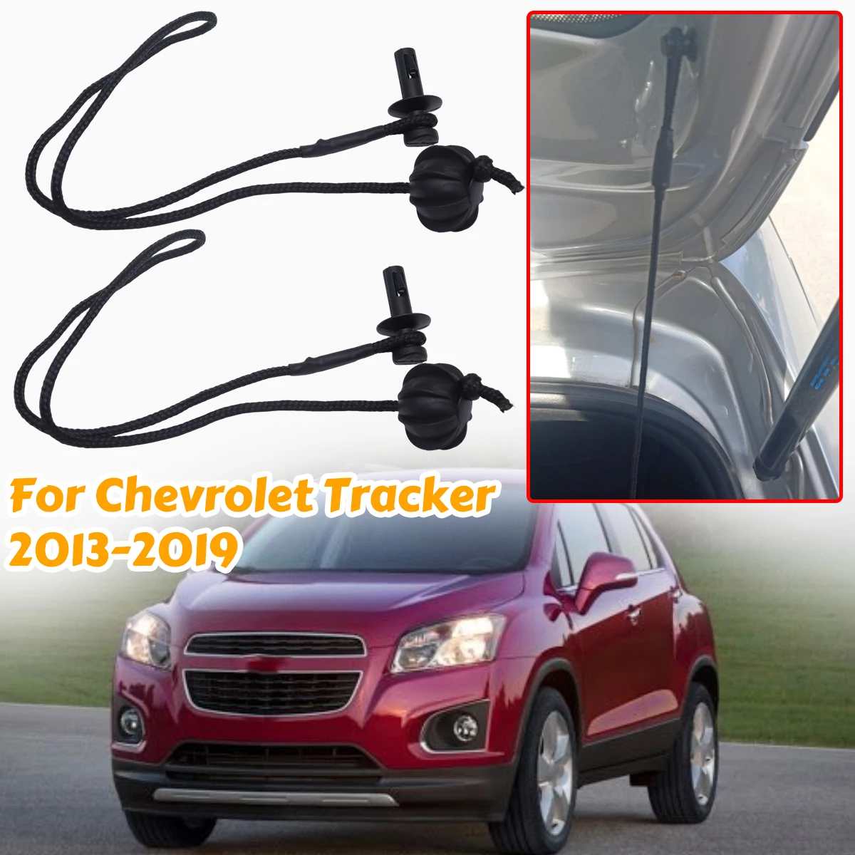 

For Chevrolet Tracker 2013-2019 Car Luggage Boot Trunk Parcel Tray Strap String Clips Rear Shelf Bracket Accessories Auto Parts