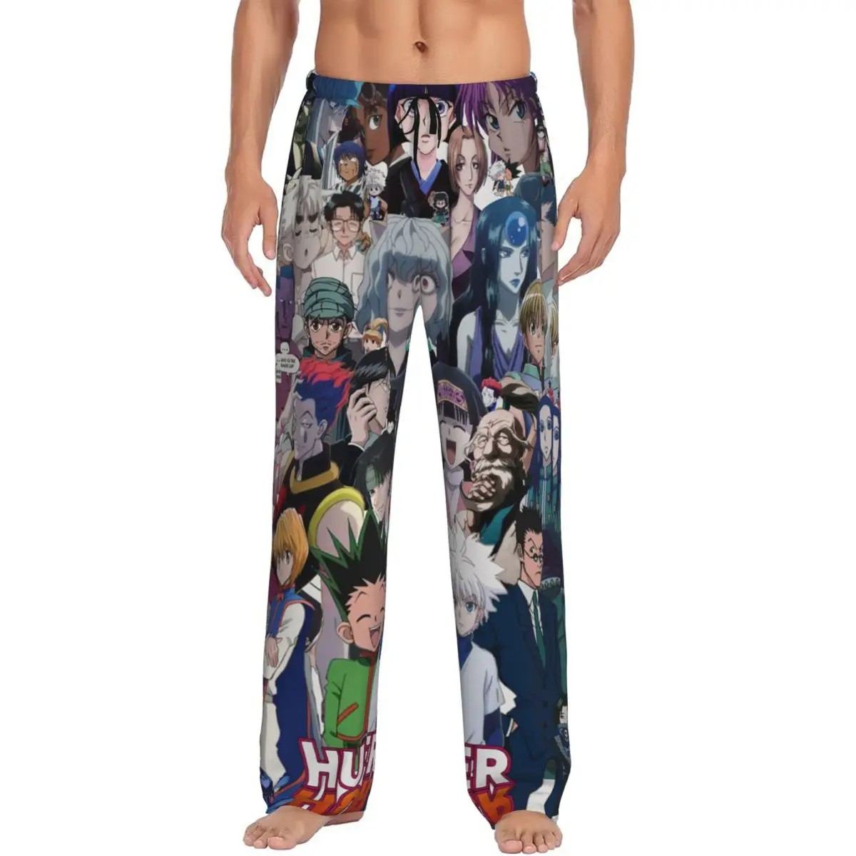 

Пользовательские аниме HXH Hunter X Hunter, пижамные штаны, мужская одежда для сна, штаны для сна с карманами