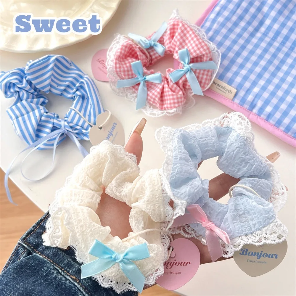 

Lovely Flowers Hair Tie Hair Accessories For Girls Cute Items For Girls Korean Scrunchies Hair Tie Knotted Hair Accessories