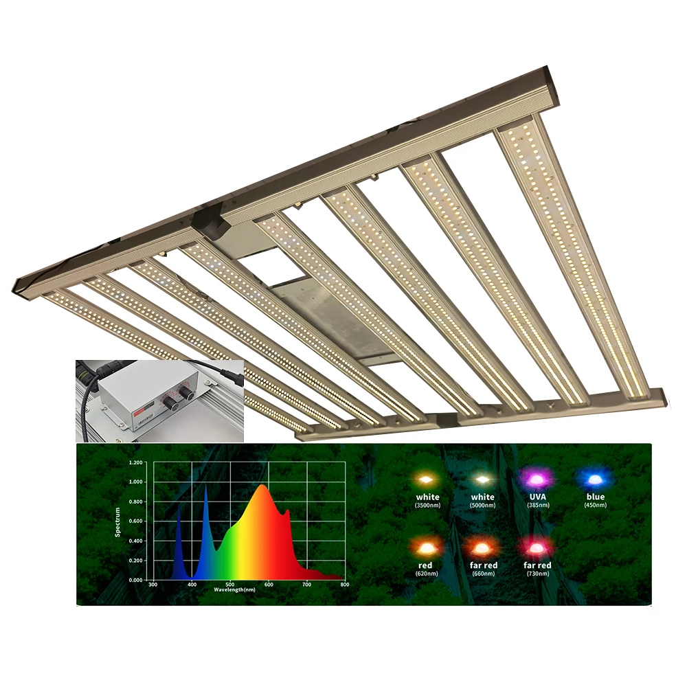 Foldable 8 bar 720w Samsung Lm301b Lm301h Full Spectrum Commercial Customization Led Grow Light for Indoor Plants