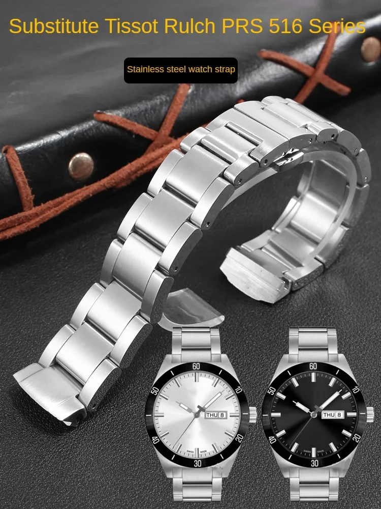 

Applicable To 1853 T-i-s-s-o-t T044 Rutchi Stainless Steel Strap Men's T044417/430A Series Original Steel Strap 20mm