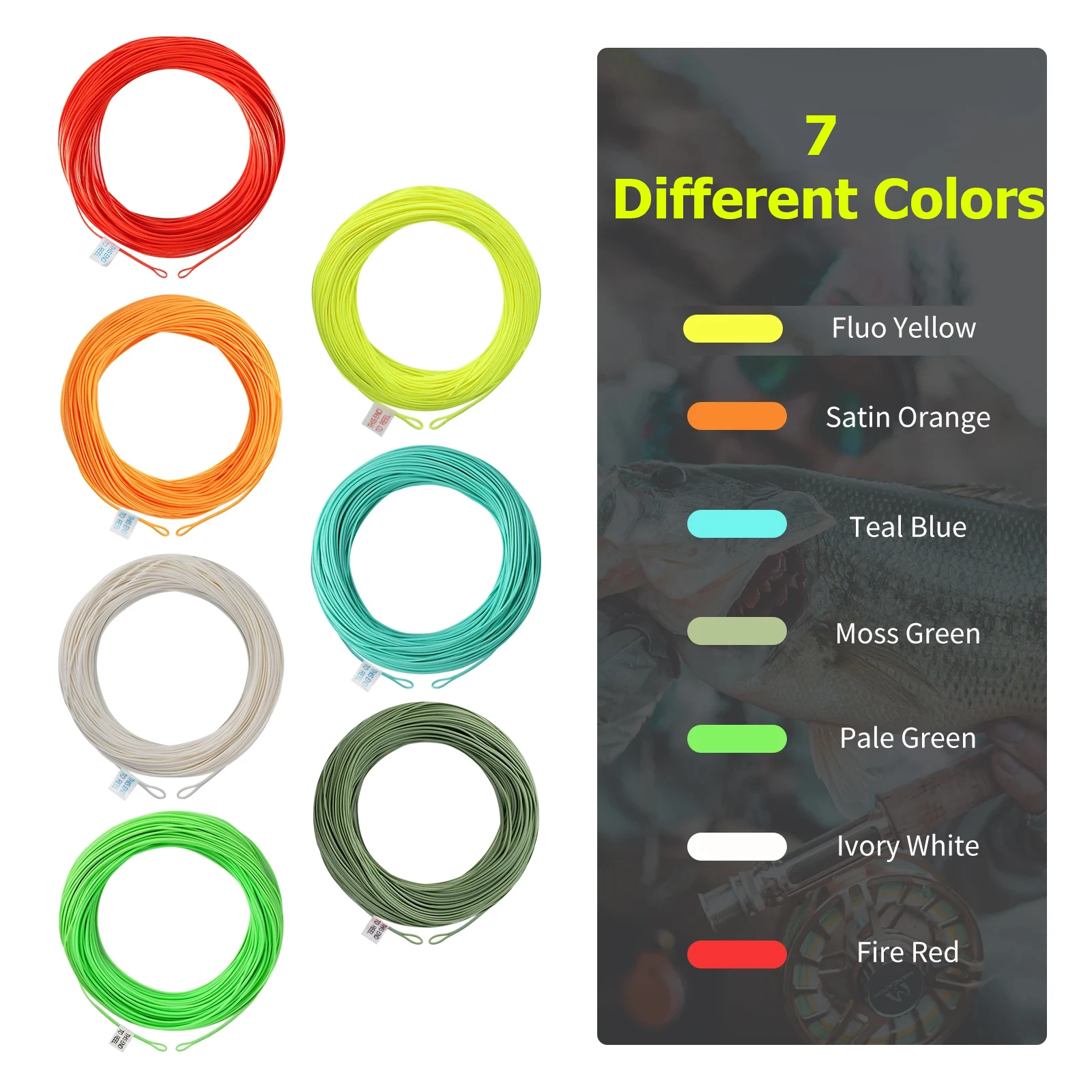 Maximumcatch MAXCATCH 100FT 1-8WT 7Colors Floating Fly Line with Welded Loops Weight Forward Freshwater Fly Fishing Line