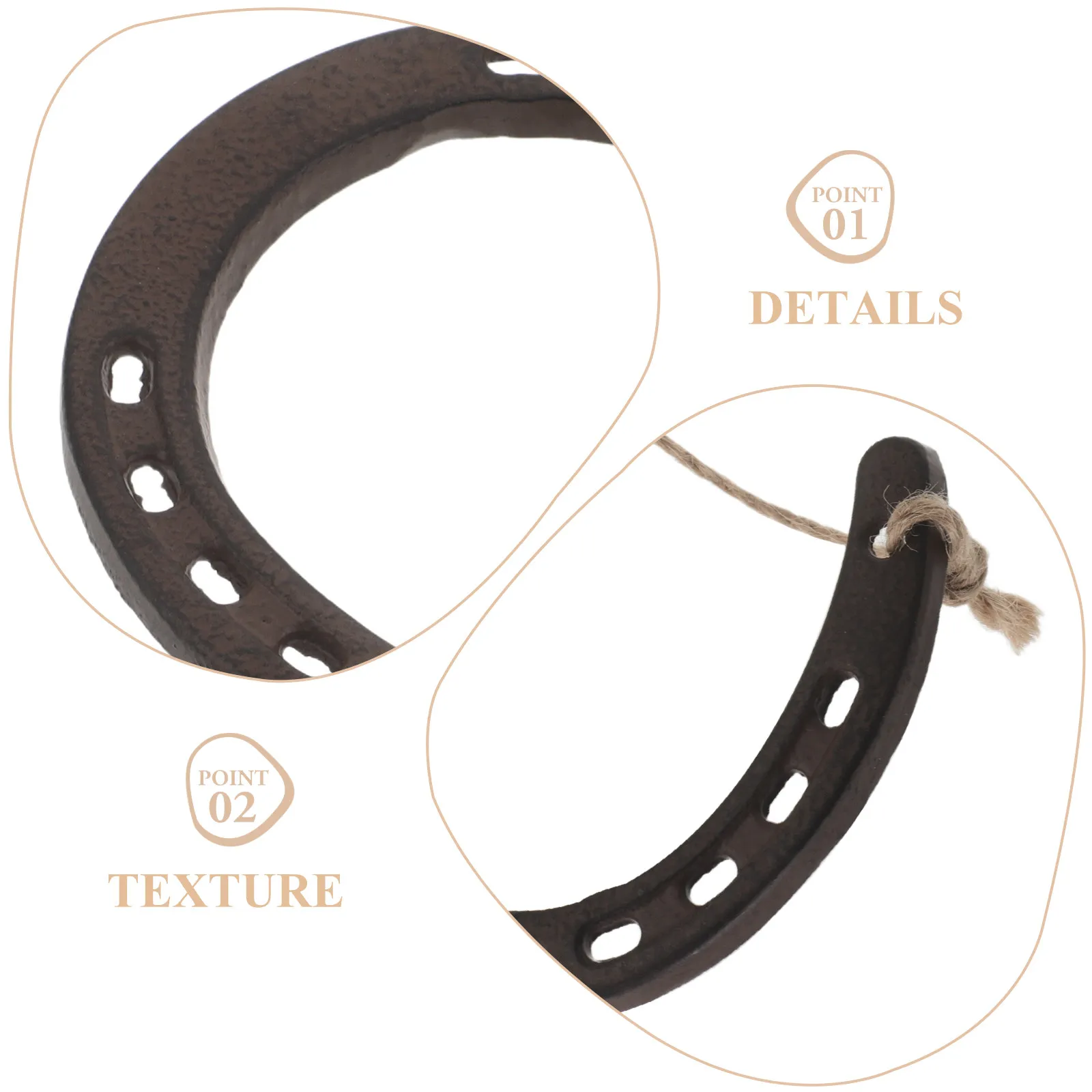3Pcs Cast Iron Horseshoe Wall Decor Rustic Western Lucky Horseshoe Decor Farmhouse Wedding Party Housewarming Cowboy Favor