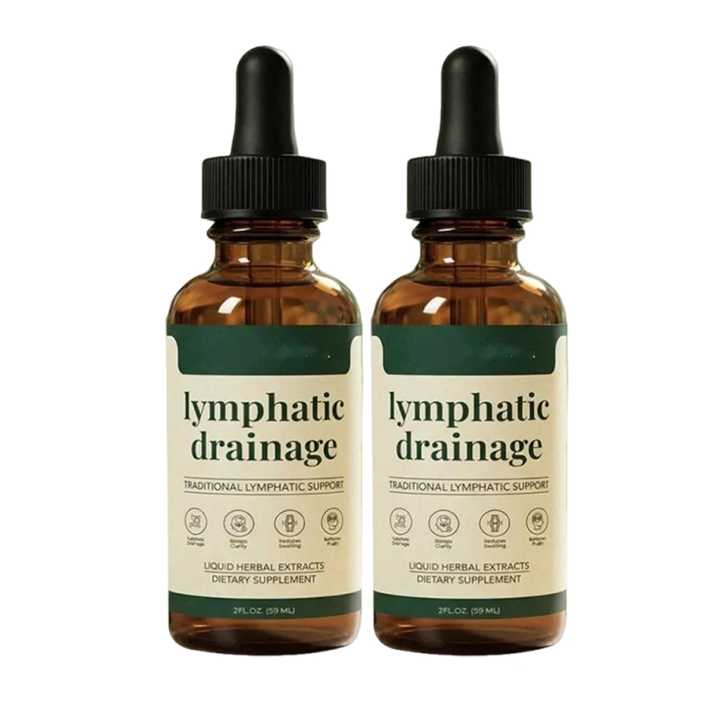 Lymphdrainage-Tropfen Natürliche Kräuter-Lymphunterstützungsflüssigkeit zur Linderung von Körperanschwellungen und Entgiftung 59ml 1/2/3 Stück
