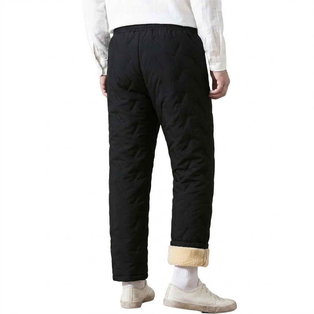 Winterhosen für Herren, Sherpa-gefütterte Thermo-Sweathosen, warme, gepolsterte Jogginghosen, winddichte Fleece-Hosen mit Kordelzug für kaltes Wetter – Detail 8