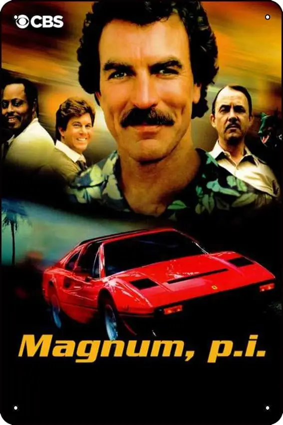 Magnum, P.I. (1980) Show Plaque Poster Metal Tin Sign  x  Vintage Retro Wall Decor