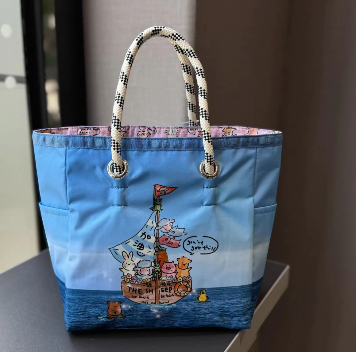 

Buffy's Nylon Tote Bag Women's Letter Print Handbag Small Tot Bag Storage Organizer Travel entials Clothing Bags
