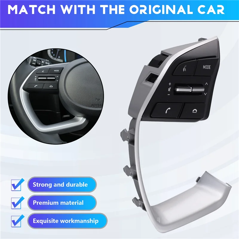 

ABQB-Left Side Steering Wheel Switch Button For Hyundai Creta Ix25 I20 Audio Phone Volume Control 96710-BV030 96710BV030