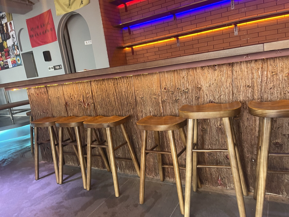 Nordic Commercial Bar Chair Solid Wood Dining Room High Stool Modern Simple Front Desk Cashier Bar Stool Furniture