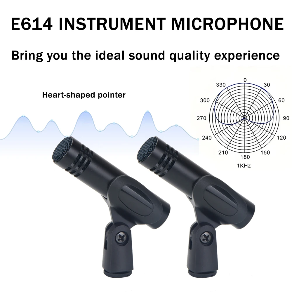 E614Microphone for Instrument Recording Studio, High Dynamic Range, Accurately Captures Instrument Details