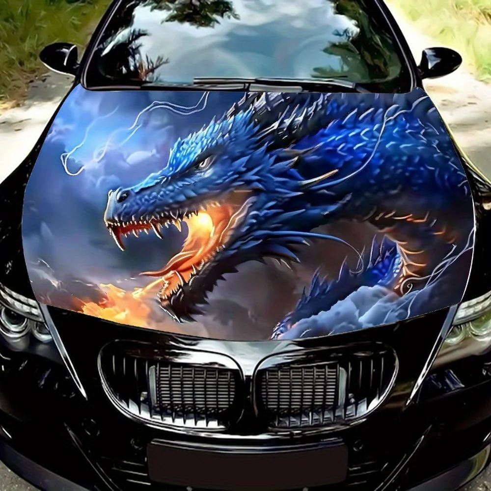 

Spitfire Blue Dragon Vinyl Packaging, Used for Car Hood Protection Film, Waterproof and Scratch Resistant | Ideal Gift for Car E