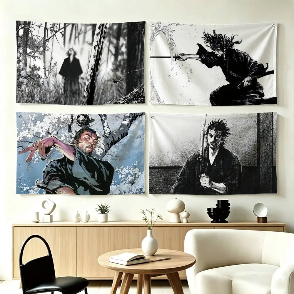 Miyamoto V-Vagabond Musashi  Flag Suitable For Party Club Outdoor Interior Wall Decoration Banner Fans Gift