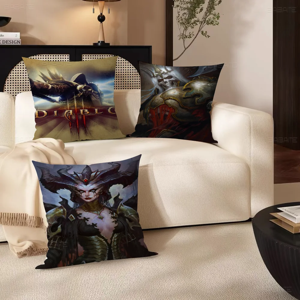 RPG Game D-Diablo 4 Pillow Cushion Cover Pillowcase Living Room Sofa Home Decor Customized