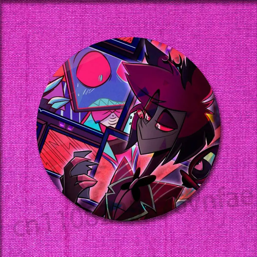 VOX Trust Us H-HazbinS Badge For 75mm 25mm 44mm 32mm 58mm Round Pin Brooch Insignia Shell Adornment