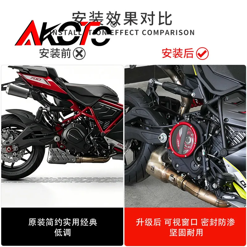 For Italjet Dragster700 Twin 2026 2027 Accessories Motorcycle CNC Aluminum Parts Racing Clear Engine Clutch Cover Protective