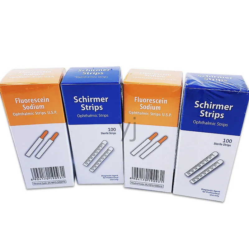 Indian fluorescent strip sodium ophthalmologist test strip tear detection filter strip tear test strip dry eye test strip cornea