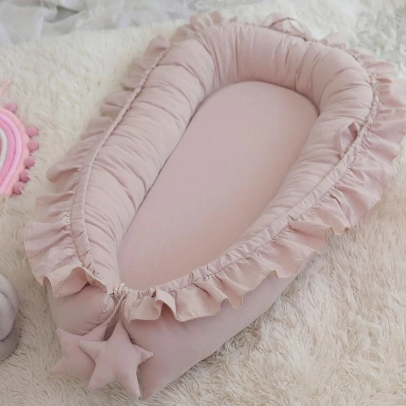 سرير J15U لحديثي الولادة سرير محمول للسفر في السرير للرضع، سرير نوم ناعم ومريح من القطن