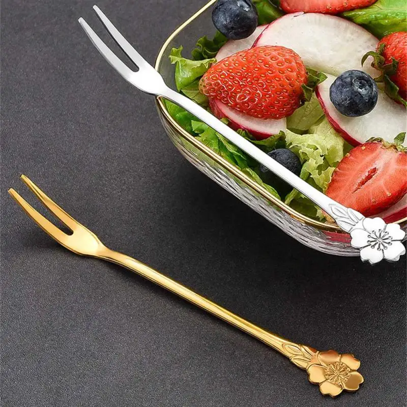 Stainless Steel Toothpick Fruit Fork Self EDC Gadget for man woman Outdoor Camping Hunting Travel Tableware Picnic Gear