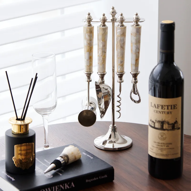 Elk Bottle Opener Cow Bone Color Shell Inlay, Creative Wine Opener For Wine Cabinet Dining Table Bar Home Decor Wine Accessory