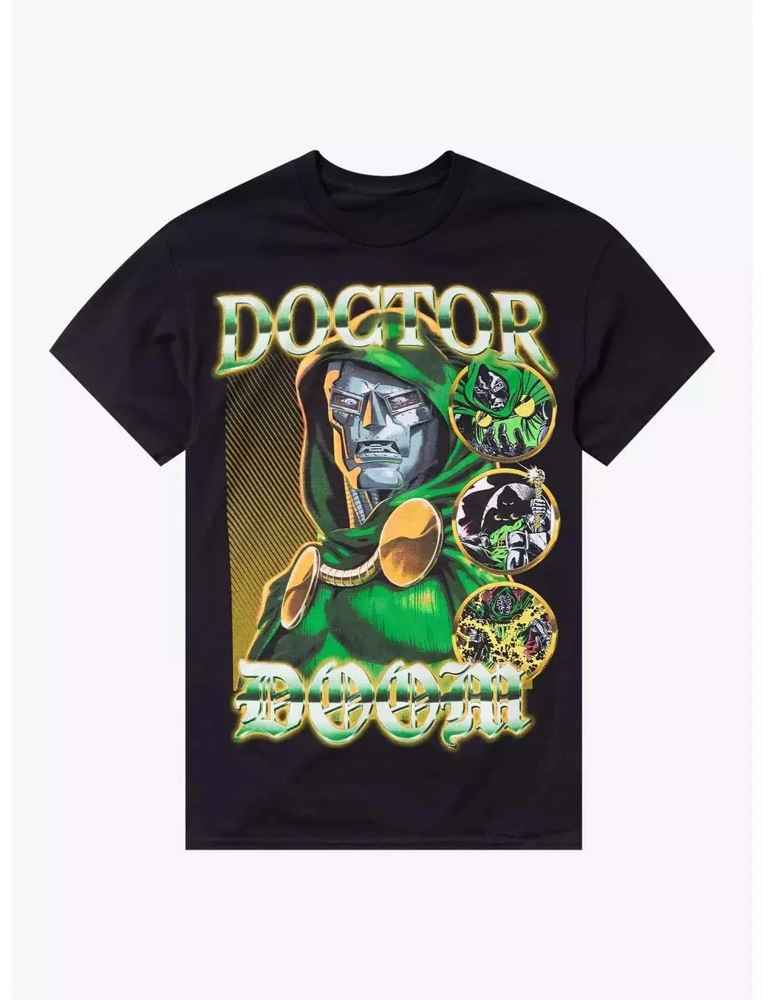Camiseta Deportiva Holgada de Manga Corta con Estampado del Dr. Doom de Marvel Fantastic Four, Talla Grande, Nueva Colección 2026